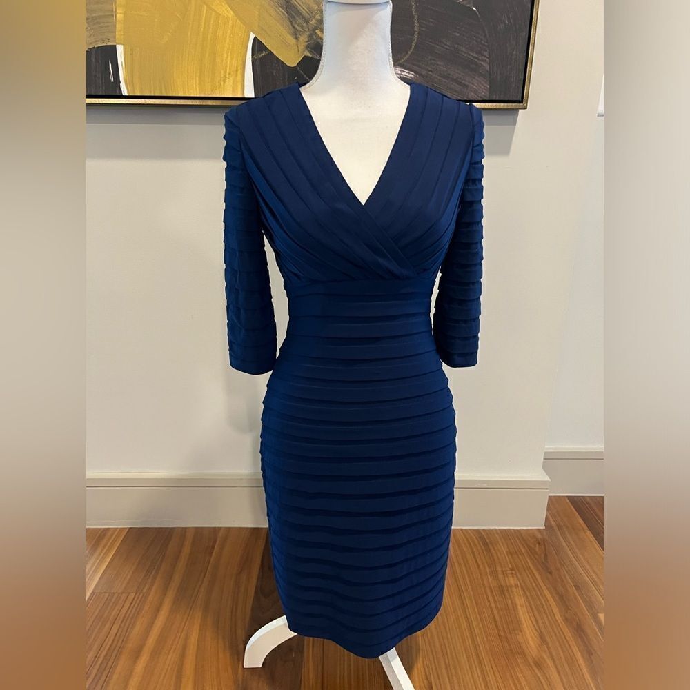 Adrianna Papell navy blue dress size 2